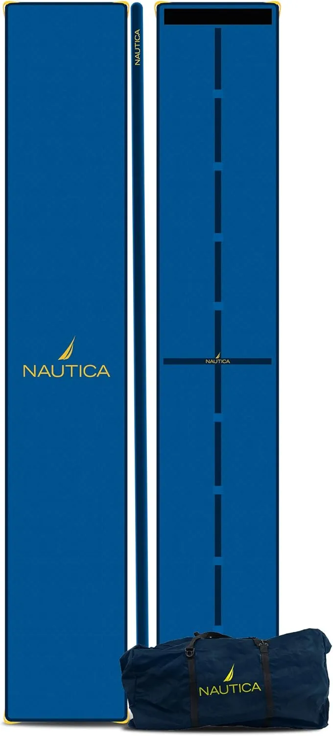Nautica Inflatable Dock and Backyard Bouncer - Vault - Floating Dock, Gymnastics Tumbling Mat, Summer Activities, Swim Platform, Complete Package with Mat, Air Pump, Travel Bag, and Accessories