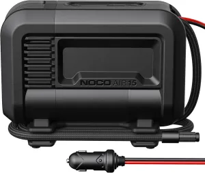 NOCO AIR15: UltraFast 15A Tire Inflator - 12V Portable Air Compressor Pump, Rated at 80 PSI, Inflates Tires from 0-40 PSI in 2.9 Minutes with a Digital Gauge, Smart Pressure, and Auto-Shutoff