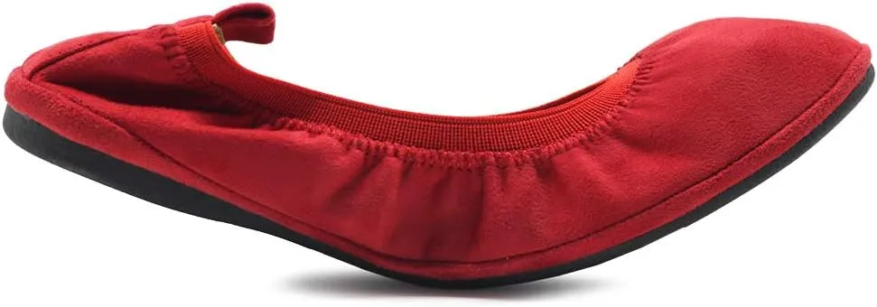 Ollio Women's Shoes Faux Suede Comfort Ballet Flat