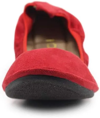 Ollio Women's Shoes Faux Suede Comfort Ballet Flat