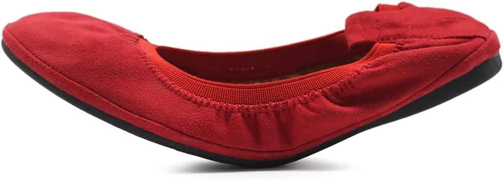 Ollio Women's Shoes Faux Suede Comfort Ballet Flat
