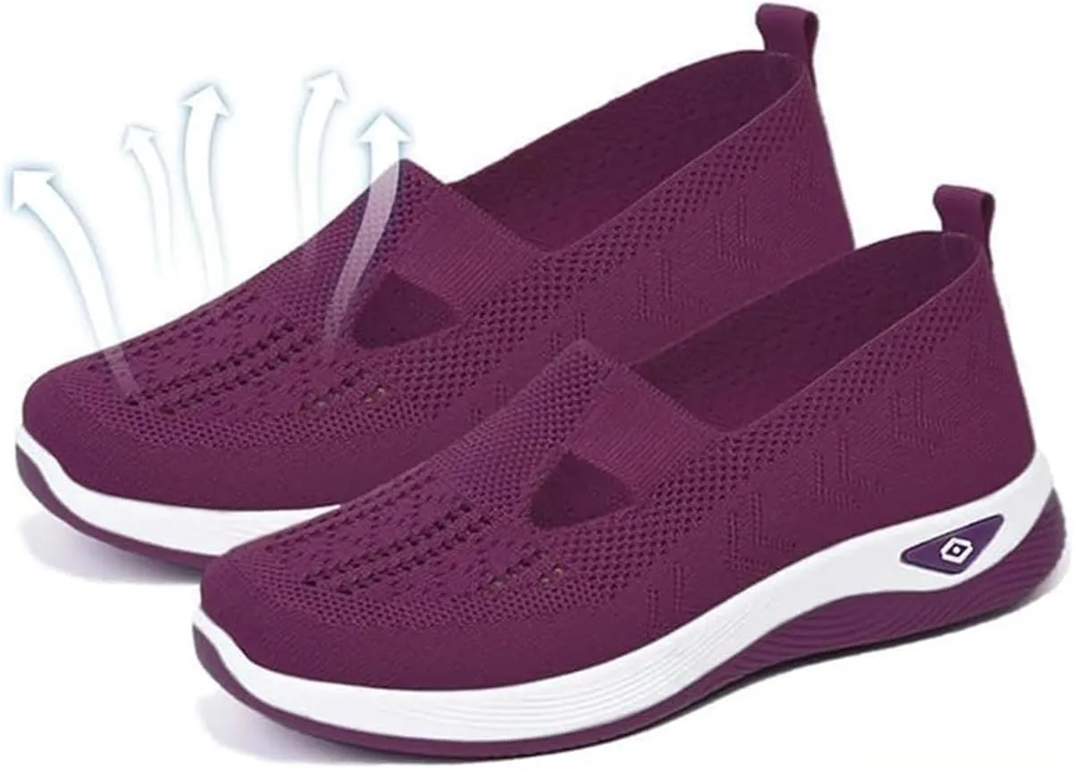 Orthopedic Shoes for Women,Women Wide Width Breathable Walking Comfortable Slip on Sneakers Orthowalk Nurse Shoes Non Slip Food Service Lightweight Sneaker