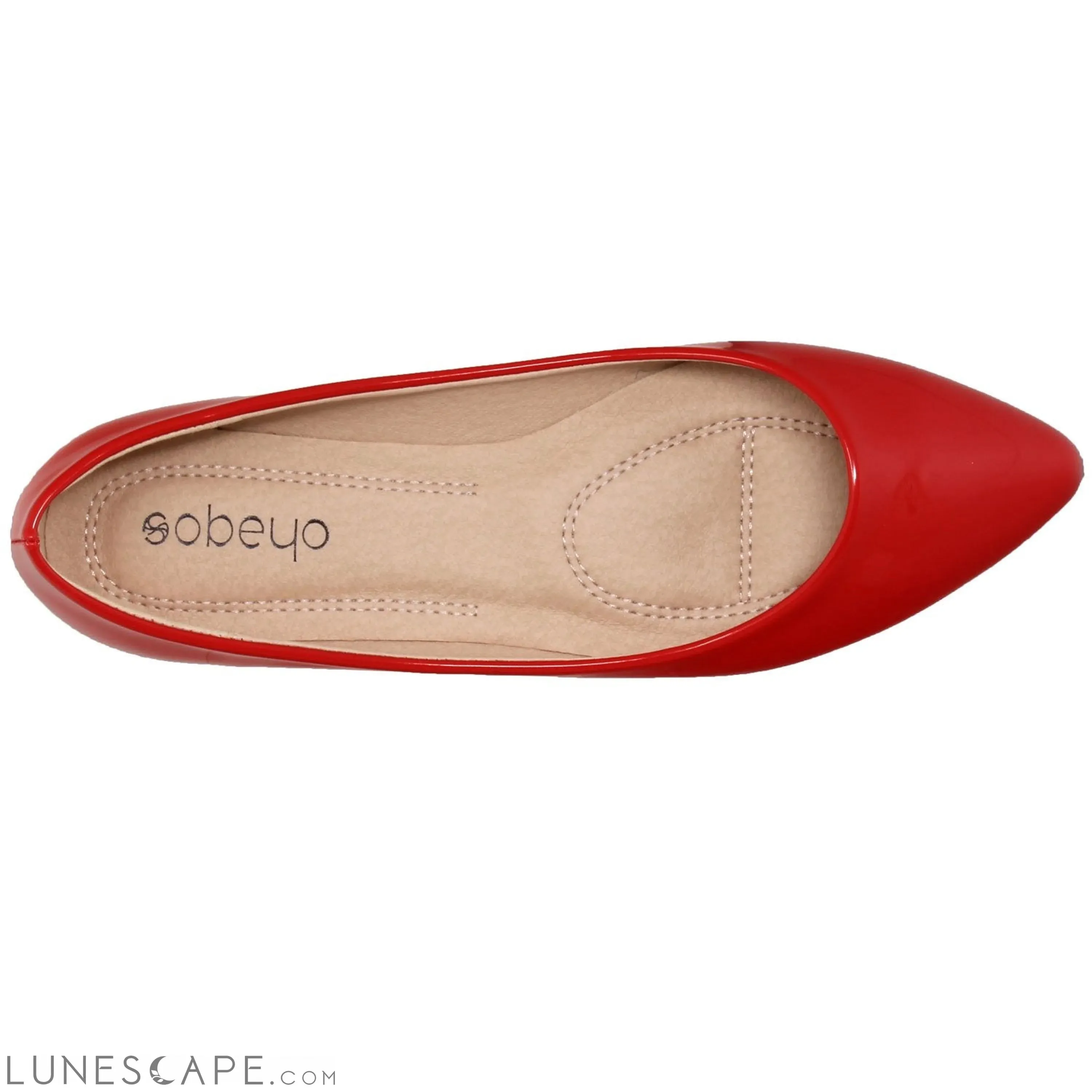 Patent Leather Pointed Toe Ballet Flat
