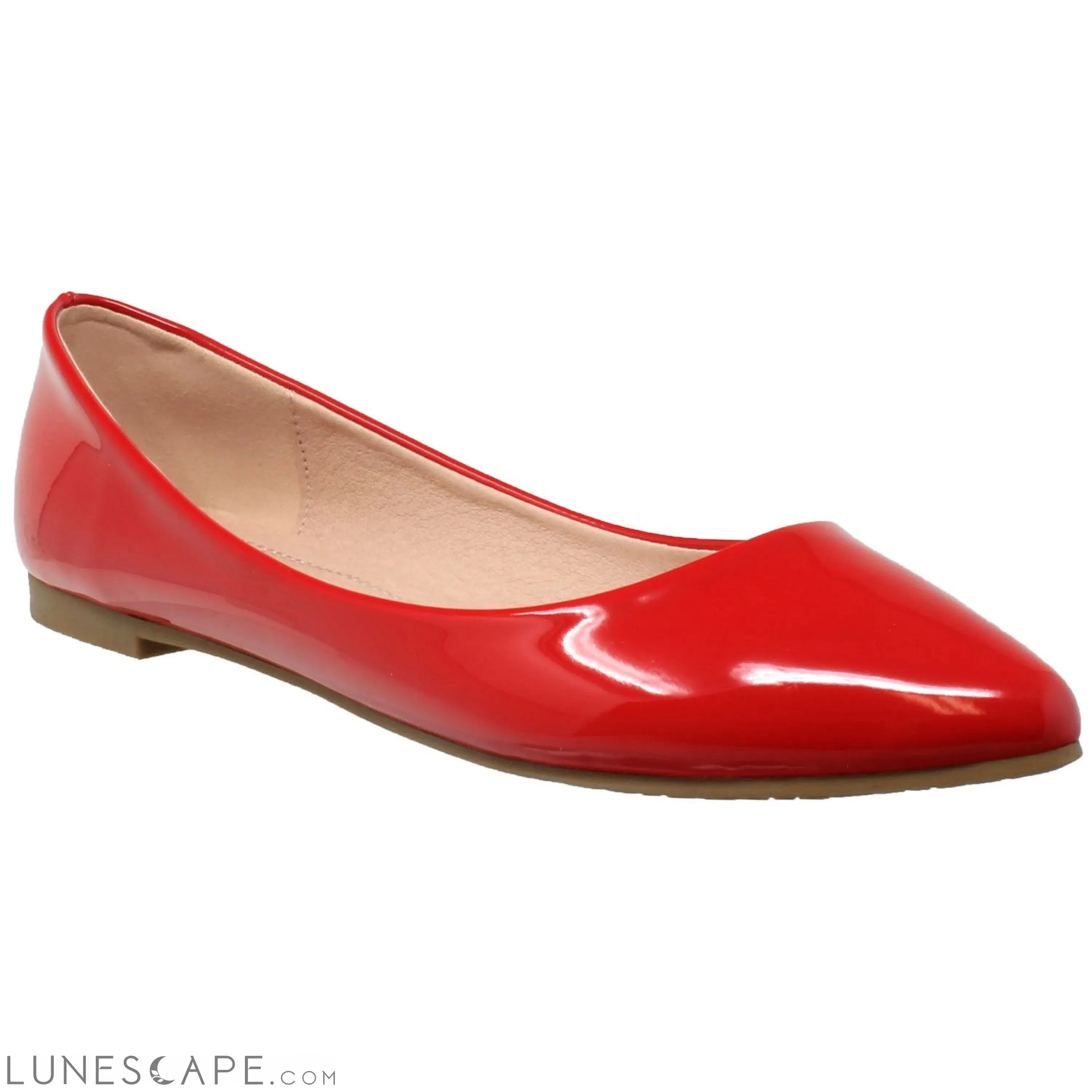 Patent Leather Pointed Toe Ballet Flat
