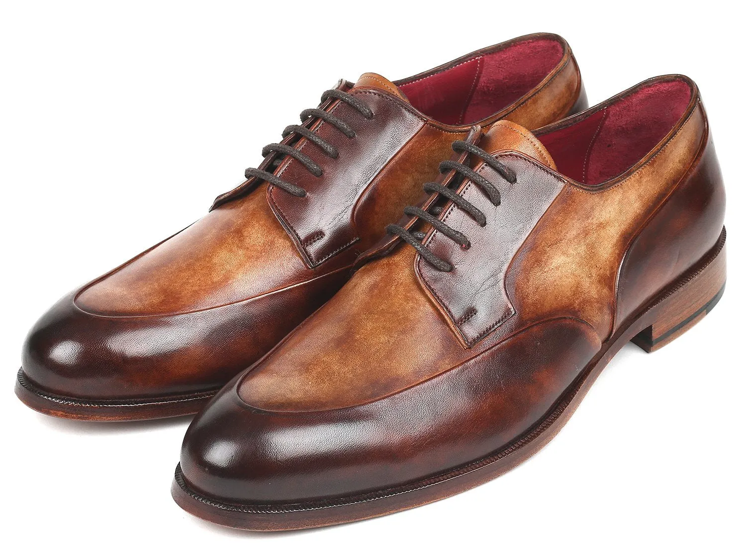 Paul Parkman Men's Dual Tone, Brown Derby Shoes