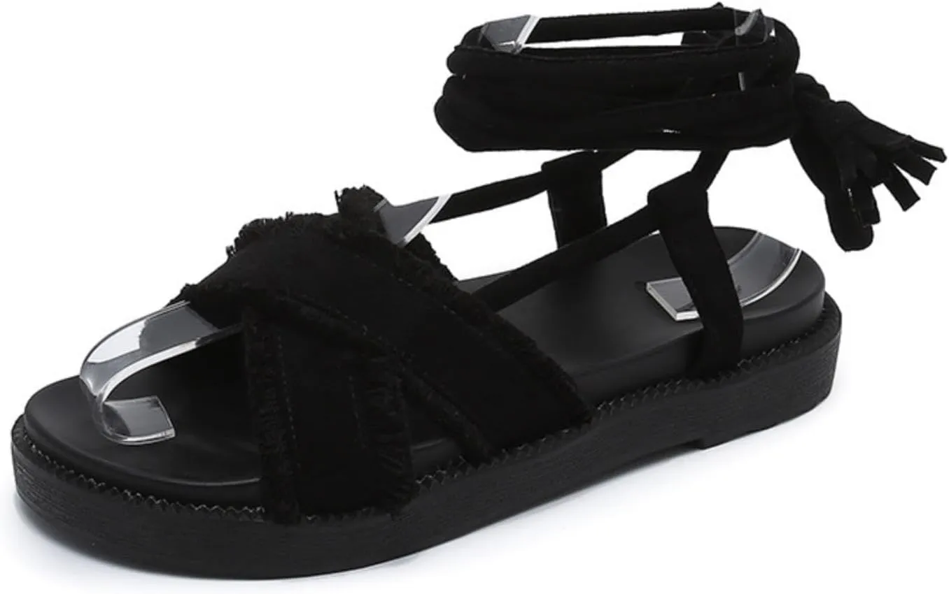 Platform Sandals Women Black Platform Sandals Funky Monkey Sandals Women Platform Sandals for Women Sandals Suitable for Women S Daily and Travel Needs
