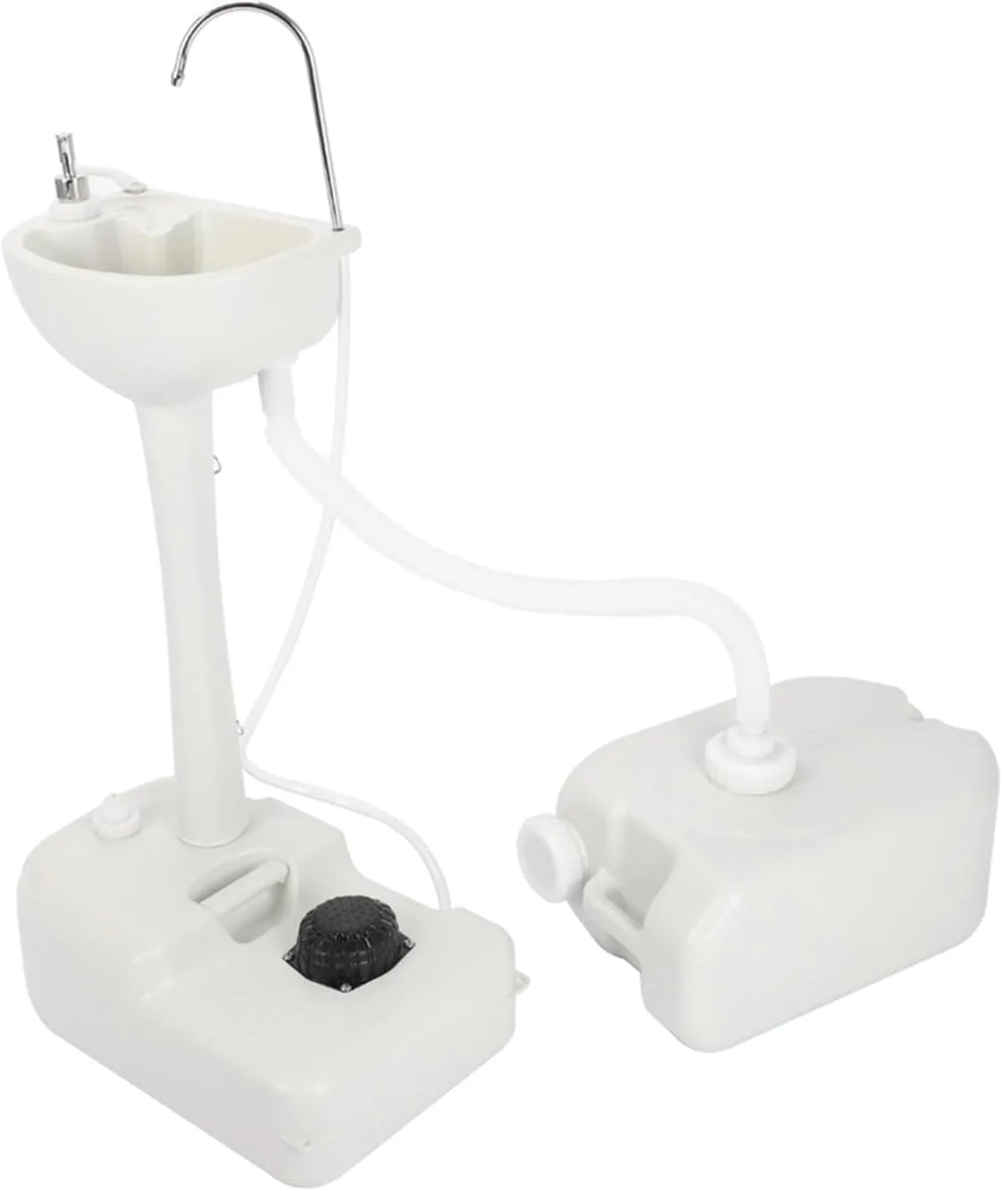 Portable Camping Sink, Removable Hand Washing Station,Outdoor Travel Hygiene Station with 5 Gallon Tank,6.3 Gallon Recovery Tank, Rolling Wheels & Soap Dispenser, for Rv, Gatherings,Boat, Worksite