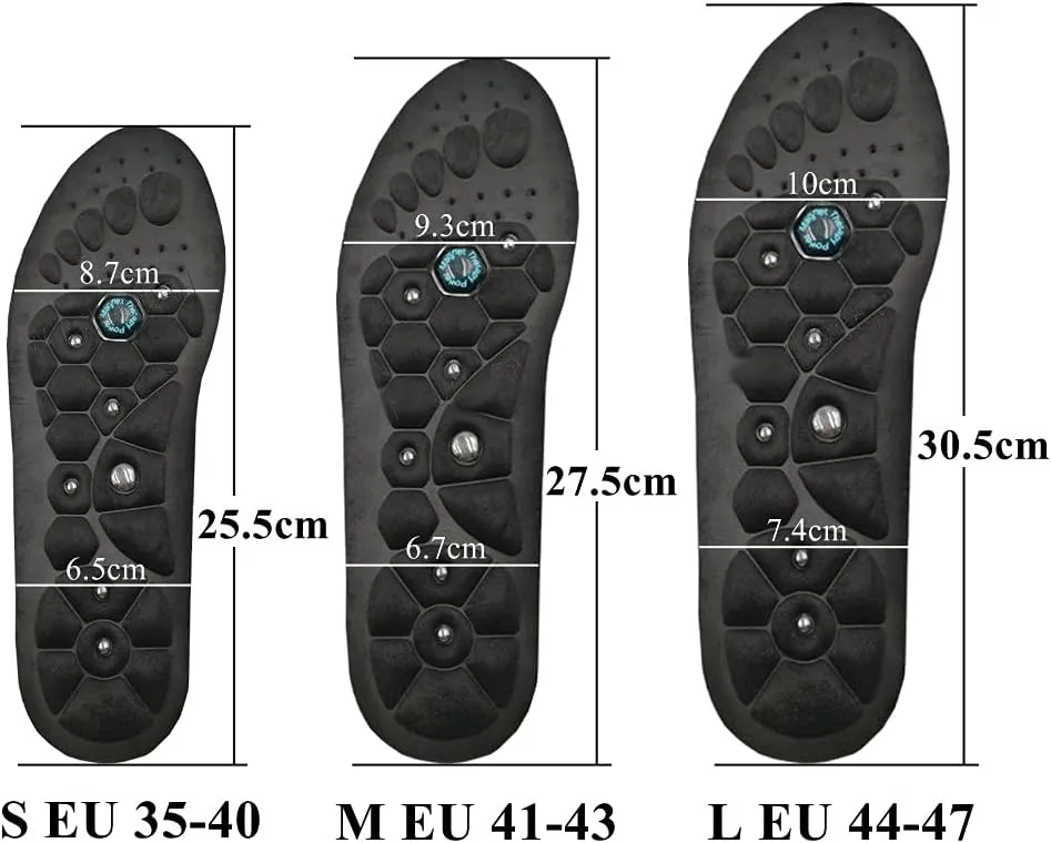 Premium Orthopedic Magnetic Therapy Insoles Slimming Weight Loss Arch Support Shoes Pads for Men Women Massage Foot Care Sole(S EU 35-40)