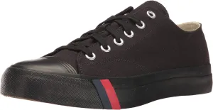 PRO-Keds Men's Royal Lo Lace Up Fashion Sneaker, Black/Black Canvas, 3