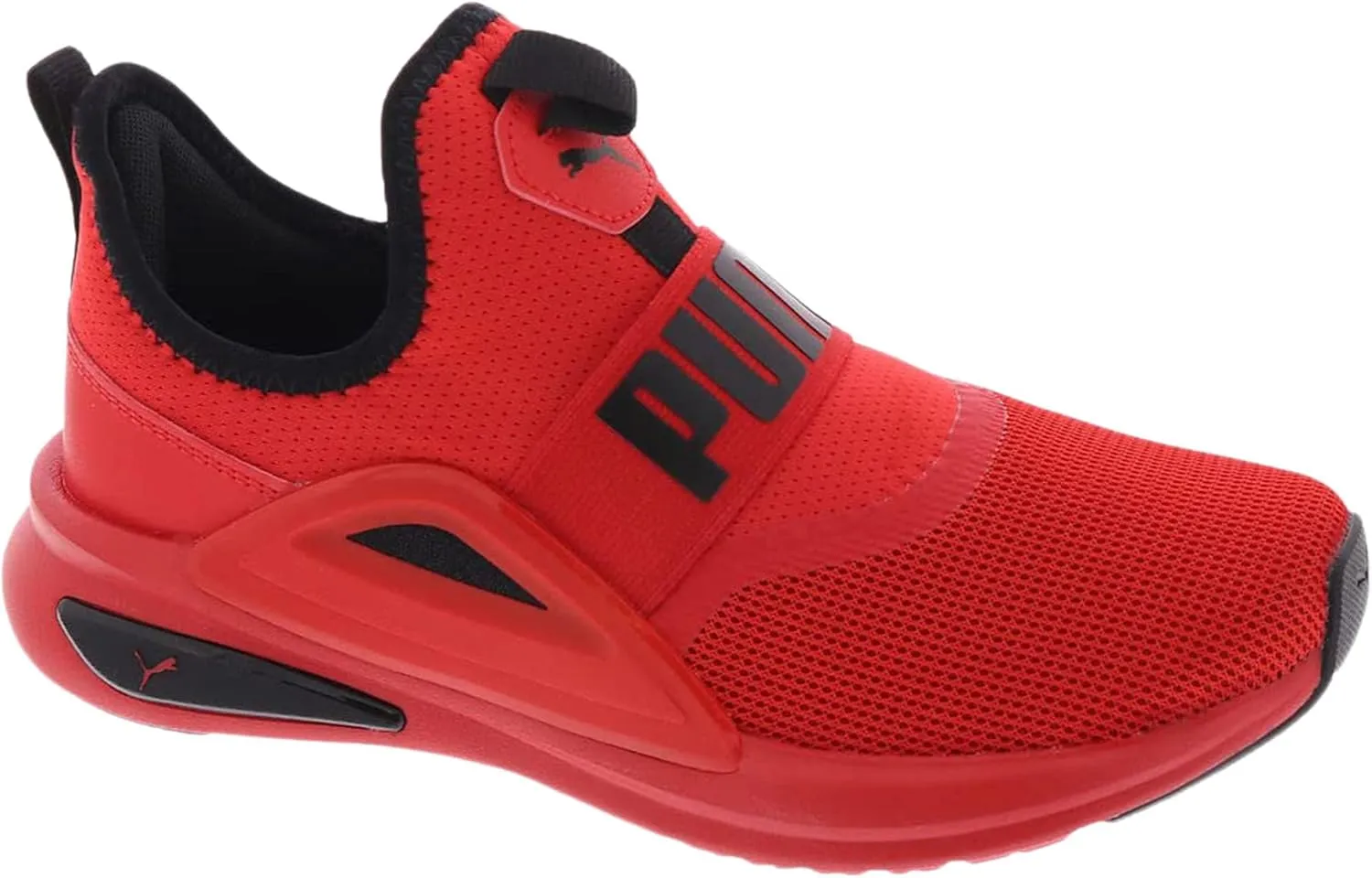 PUMA Unisex-Child Softride Shoes Soft Enzo Evo Slip On Sneaker, for All Time Red Black, 6 US Big Kid