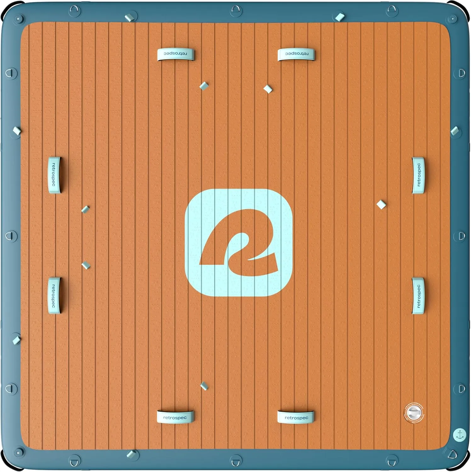 Retrospec Siesta Dock 7' & 10' XL Inflatable Floating Platform | Water Dock for Lakes, Pools, Boating - Portable Multi-Person Dock Floating Island Raft with Dual-Action Pump & Carrying Bag