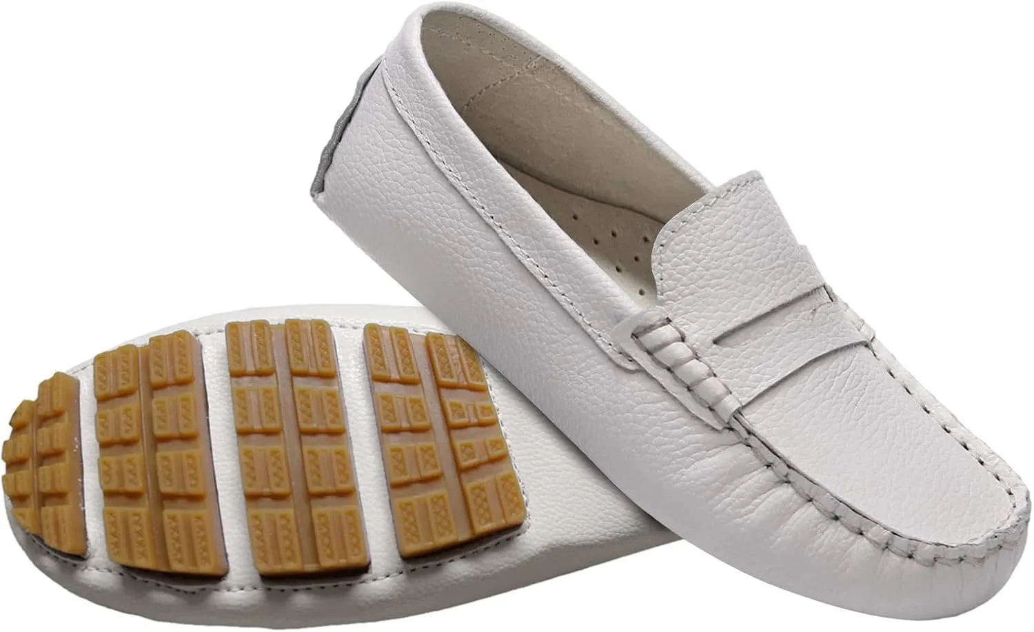 rismart Boys Girls Loafer Flats Slip-On Comfort School Casual Dress Shoes