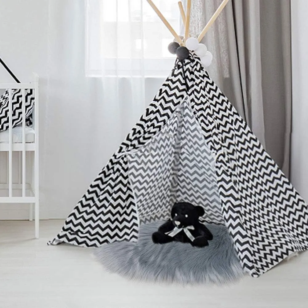 RosieLily Ultra Soft 1.3 x2 Feet Faux Fur Rug, Fluffy Shaggy Area Rug Sheepskin Fur Rug, Grey Fuzzy Rug Machine Washable Shag Rug, Nursery Decor Throw Rugs Carpet for Bedroom, Kids Room, Living Room