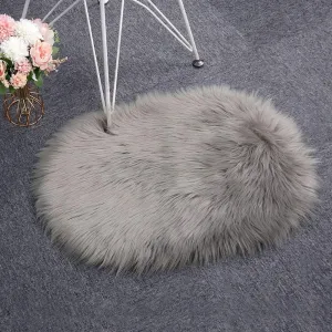 RosieLily Ultra Soft 1.3 x2 Feet Faux Fur Rug, Fluffy Shaggy Area Rug Sheepskin Fur Rug, Grey Fuzzy Rug Machine Washable Shag Rug, Nursery Decor Throw Rugs Carpet for Bedroom, Kids Room, Living Room