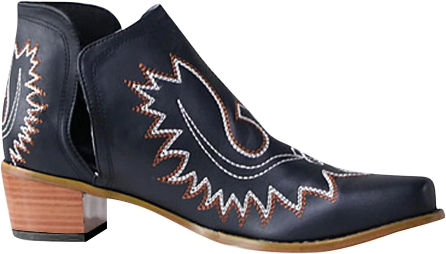 SBGMoSJ Ankle Boots for Women Low Heel Womens Extra Wide Width Booties Booties for Women Chunky Heel Low Cut Cowboy Boots Black Ankle Boots Cowboy Boots Fall Boots for Women 2023