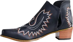 SBGMoSJ Ankle Boots for Women Low Heel Womens Extra Wide Width Booties Booties for Women Chunky Heel Low Cut Cowboy Boots Black Ankle Boots Cowboy Boots Fall Boots for Women 2023