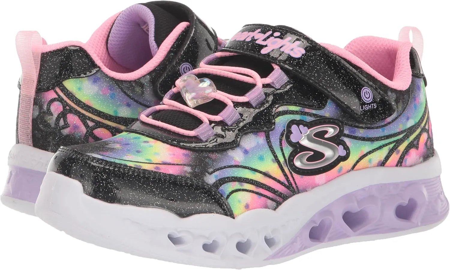 Skechers Unisex-Child Flutter Heart Lights-Groovy Sneaker
