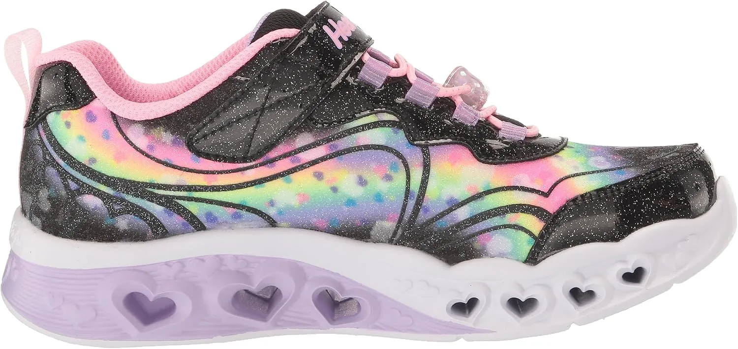 Skechers Unisex-Child Flutter Heart Lights-Groovy Sneaker