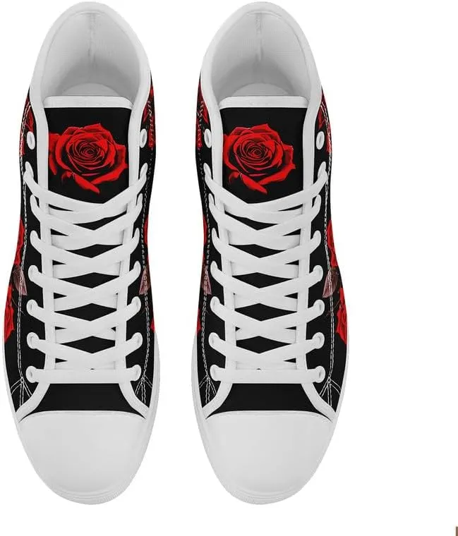 Skull High Tops Canvas Shoes for Men Women Classic Lace Up Gothic Fashion Sneaker Street Casual Canvas Sneakers
