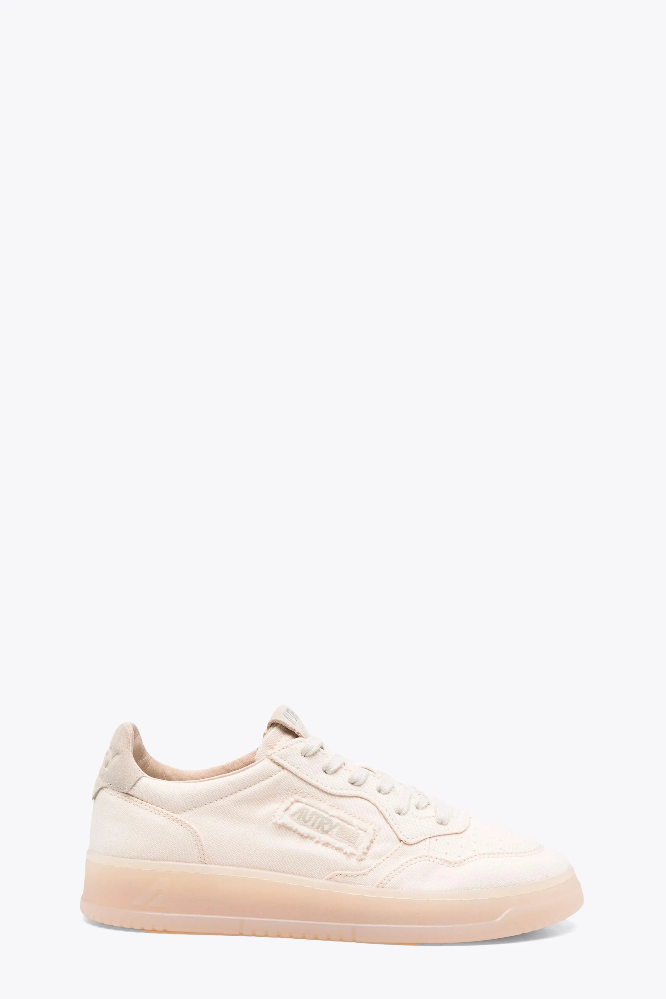Sneaker bassa in canvas color avorio e tab in suede - Medalist Low
