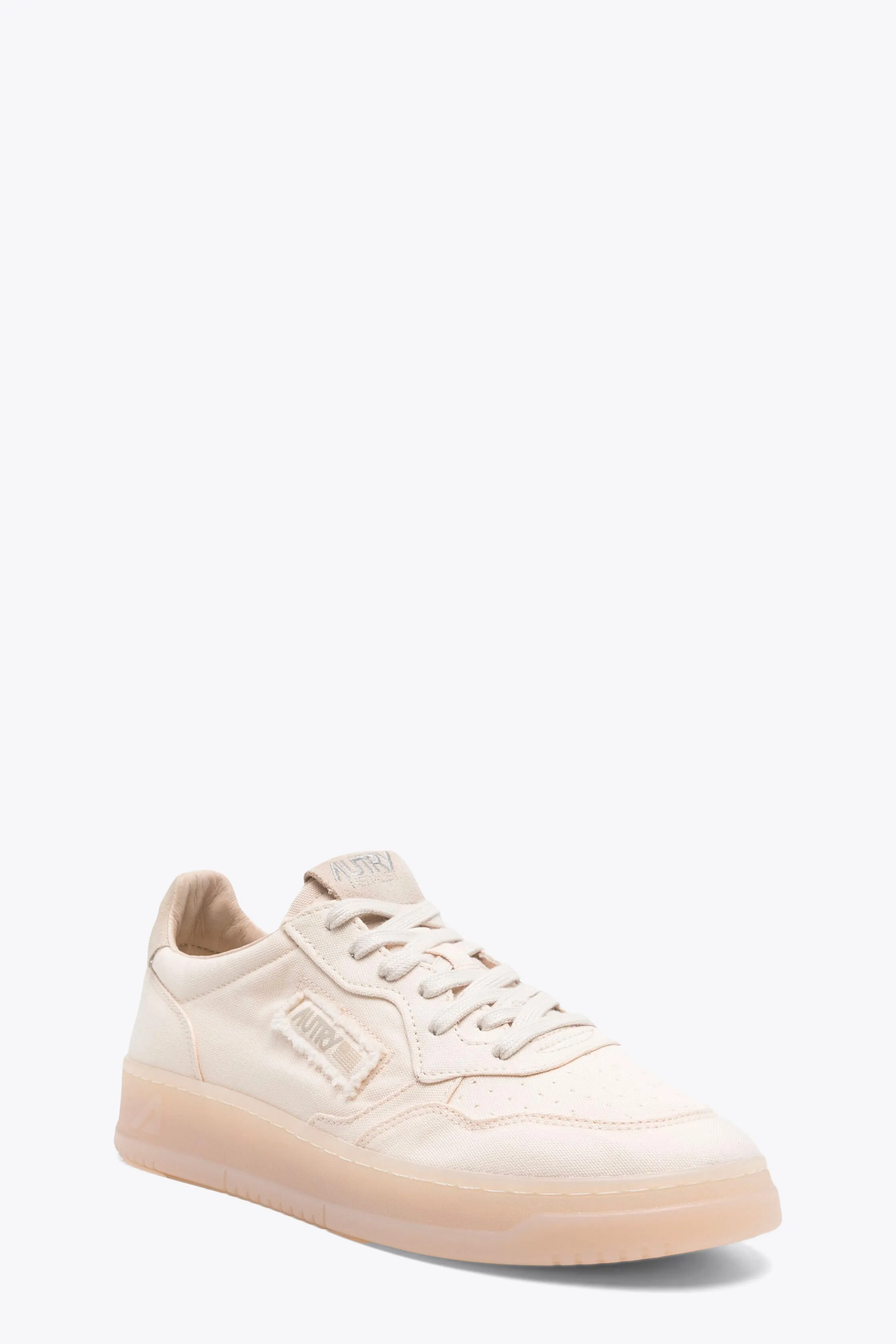 Sneaker bassa in canvas color avorio e tab in suede - Medalist Low