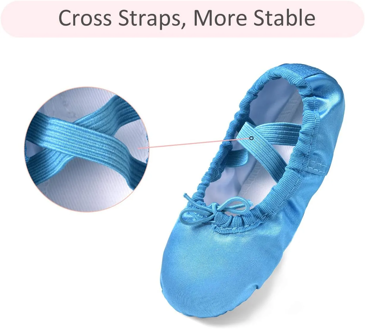 Stelle Ballet Shoes for Girls Satin/Ribbons Ballet Slippers Dance Shoes(Toddler/Little/Big Kids)