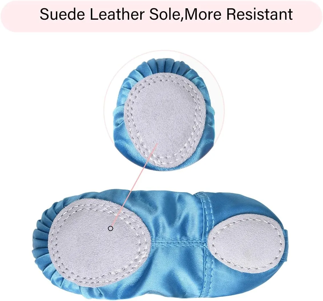 Stelle Ballet Shoes for Girls Satin/Ribbons Ballet Slippers Dance Shoes(Toddler/Little/Big Kids)
