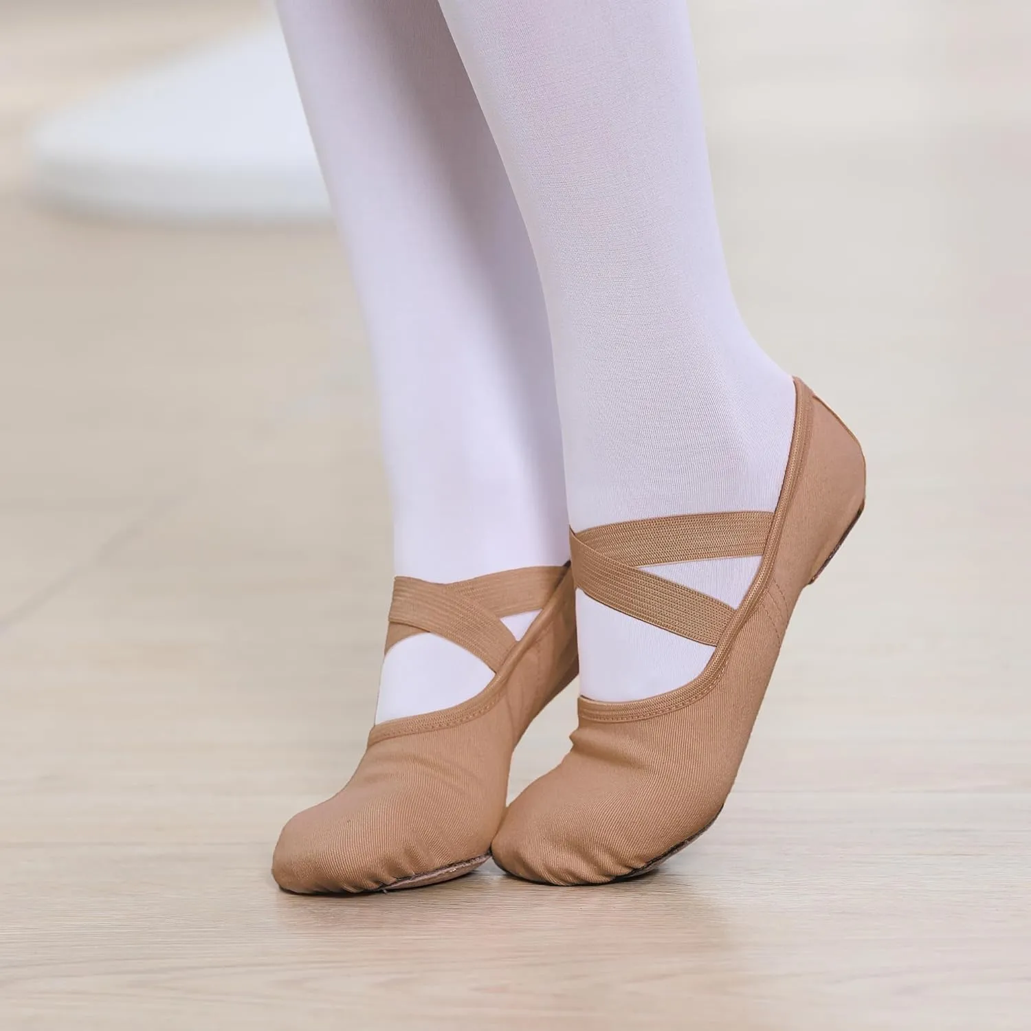 Stelle Ballet Shoes Toddler Slippers Highly Elastic Canvas Girls Ballerina Dance Shoes for Toddler/Little Kid/Big Kid/Women