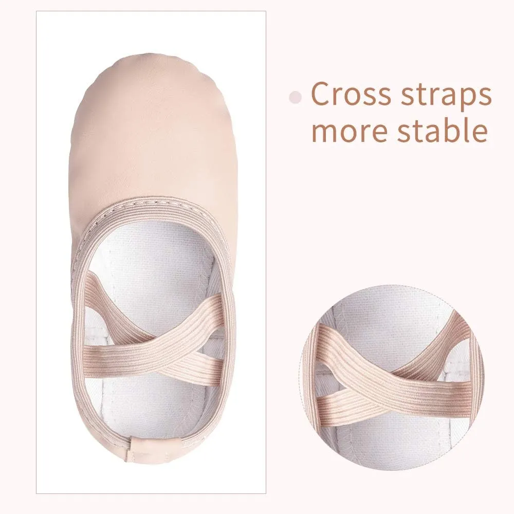 Stelle Girls Ballet Shoes Boys Toddler Soft Leather Dance Slippers for Toddler/Little Kid/Big Kid