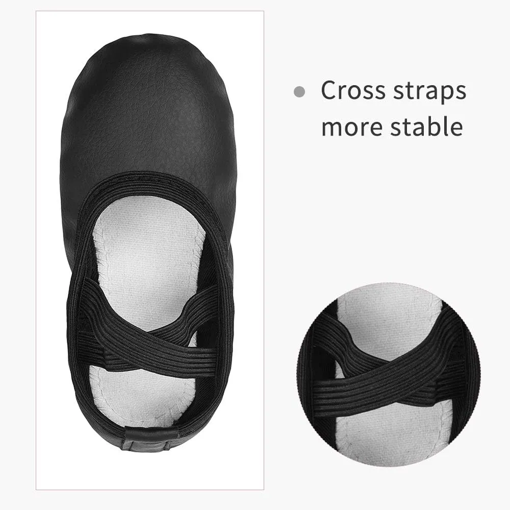 Stelle Girls Ballet Shoes Boys Toddler Soft Leather Dance Slippers for Toddler/Little Kid/Big Kid