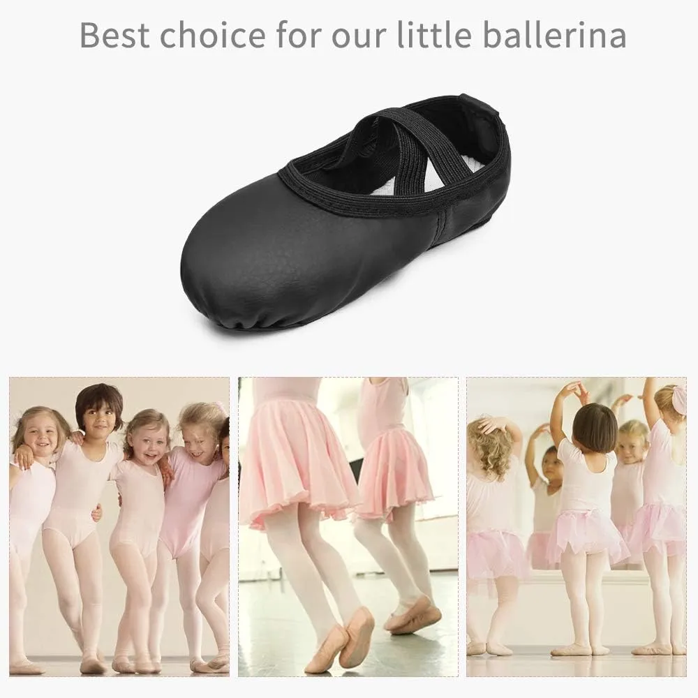 Stelle Girls Ballet Shoes Boys Toddler Soft Leather Dance Slippers for Toddler/Little Kid/Big Kid
