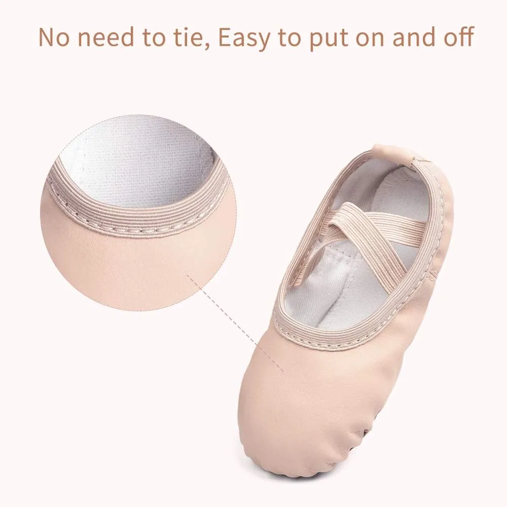 Stelle Girls Ballet Shoes Boys Toddler Soft Leather Dance Slippers for Toddler/Little Kid/Big Kid