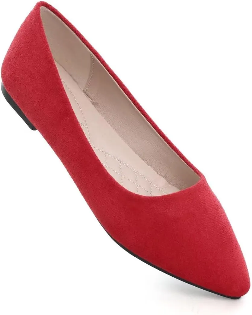 Stunner Women’s Ballet Flats Comfortable Pointed Toe Slip On Memory Foam Flats Shoes