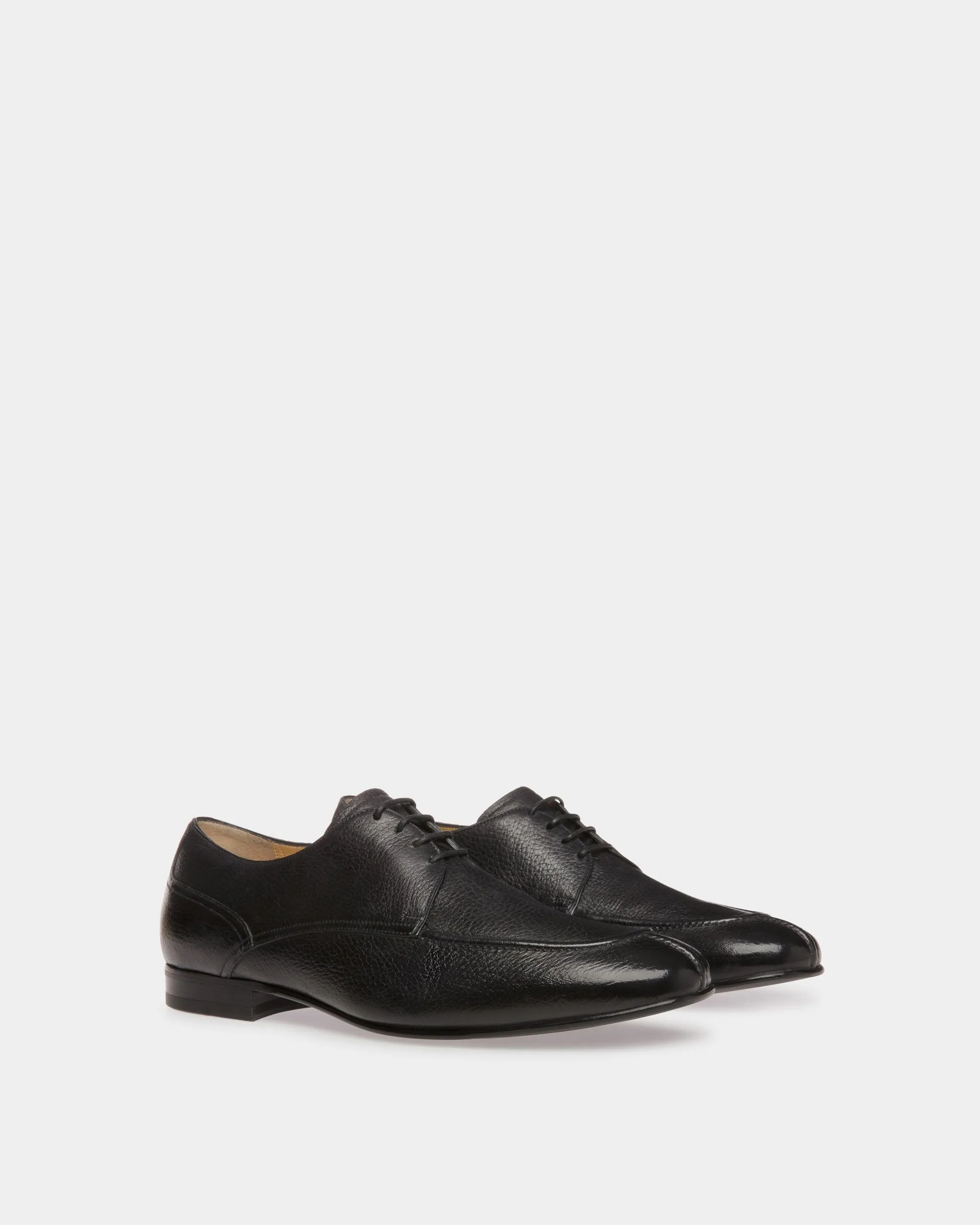 Suisse Derby Shoes In Black Leather