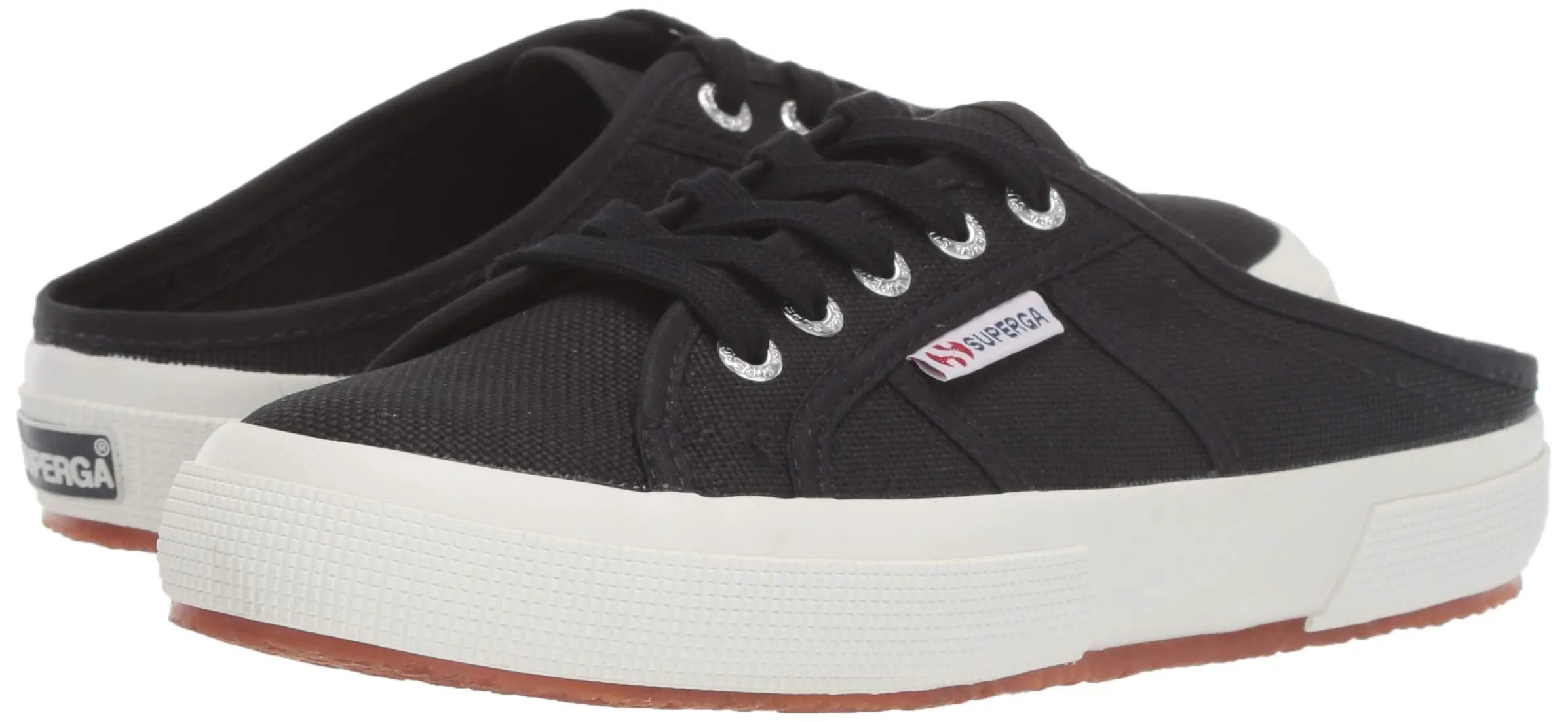 Superga Slide Express delivery Sneaker Women's Mule Slip 2402 Black Limited offer Mule Canvas COTW