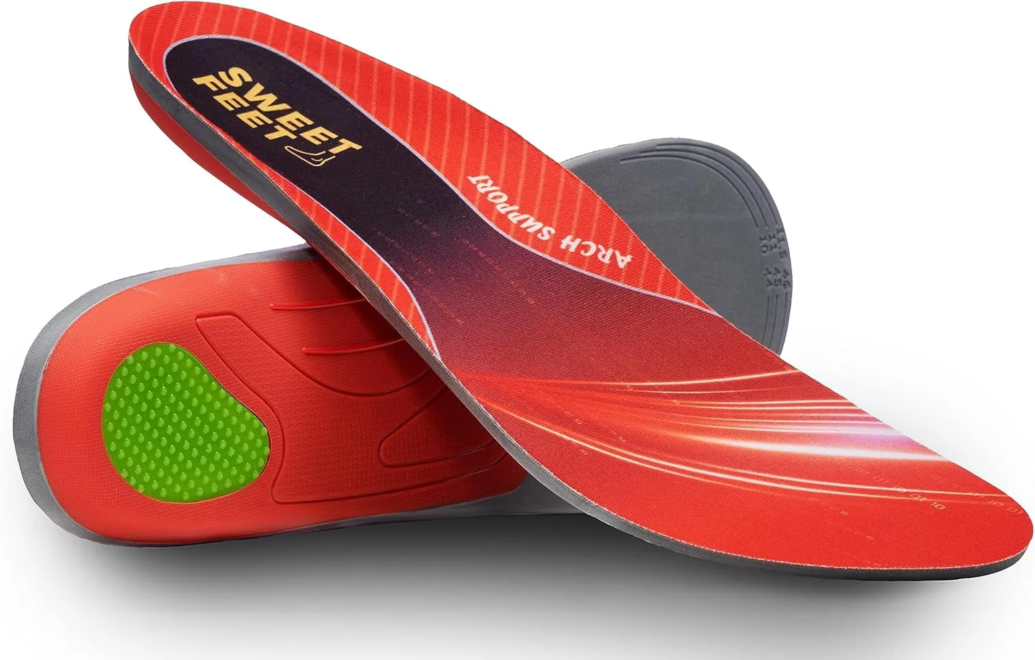 SweetFeet 2024 Orthotic Insoles Support for All-Day Comfort in Men & Women | Anti-Fatigue, Odor Control, Pain Relief | Ideal for Plantar Fasciitis, Flat Feet Inserts for Prolonged Standing