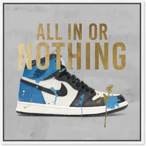 The Oliver Gal Artist Co. Fashion and Glam Wall Art Framed Canvas Prints 'All in Sneaker' Shoes