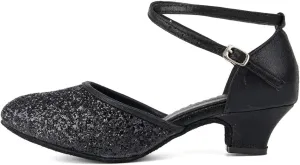 TINRYMX Womens Latin Dance Shoes Sequin Mesh Ballroom Salsa Tango Party Wedding Dance Shoes,Model-DY105