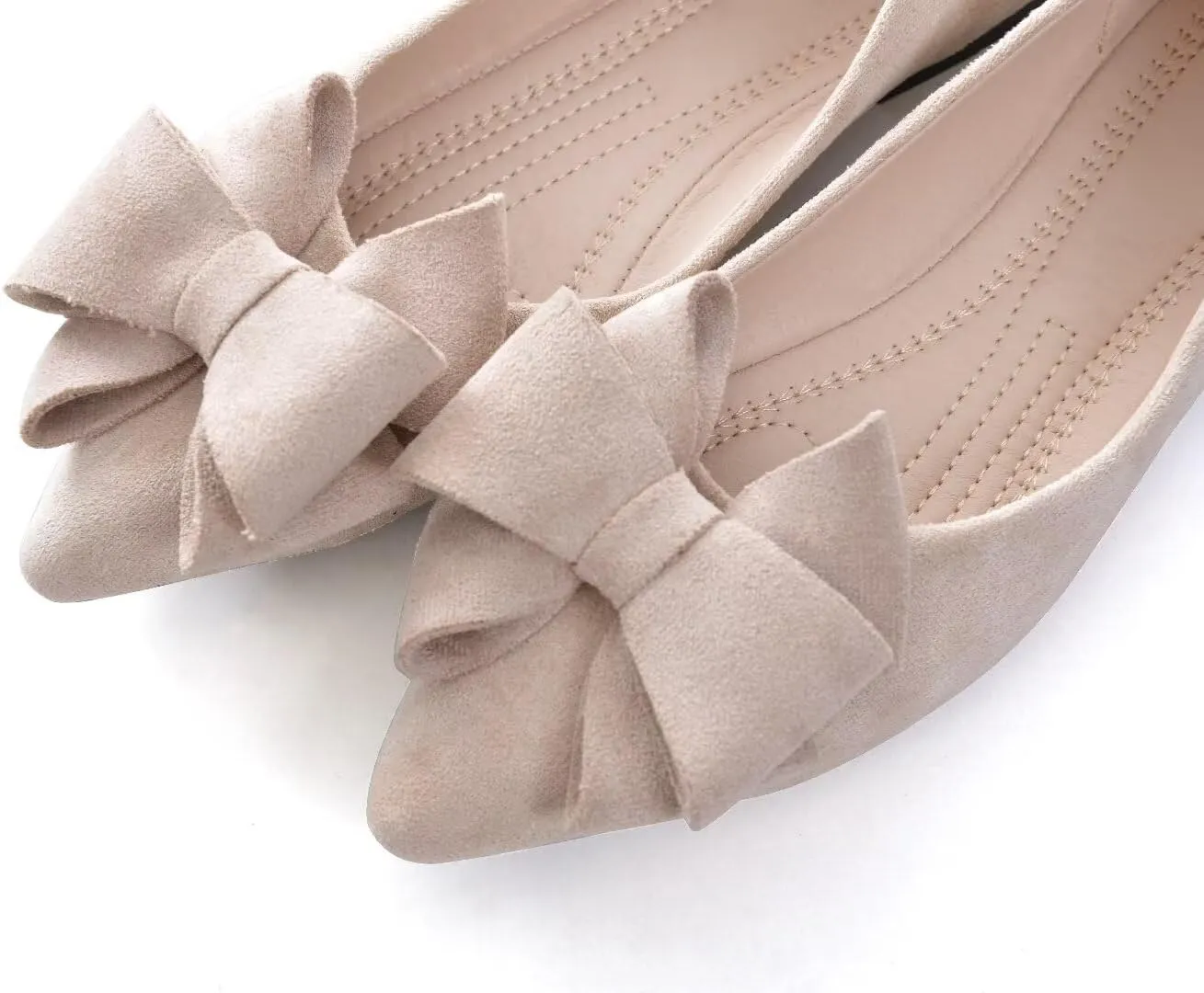 TN TANGNEST Women Fashion Bowknot Flats Comfort Pointed Toe Dress Shoes