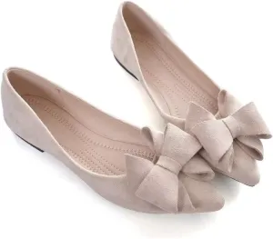 TN TANGNEST Women Fashion Bowknot Flats Comfort Pointed Toe Dress Shoes