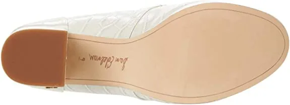 Toe Pumps Edelman On Ivory Modern Rounded Slip Block Fashion Unbeatable variety Extensive range Sam Aretha Heel