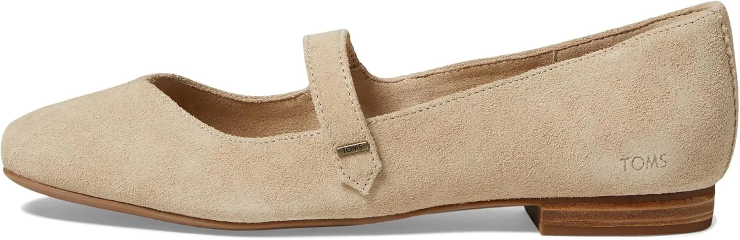 TOMS Womens Bianca Mary Jane Ballet Flats Casual - Black