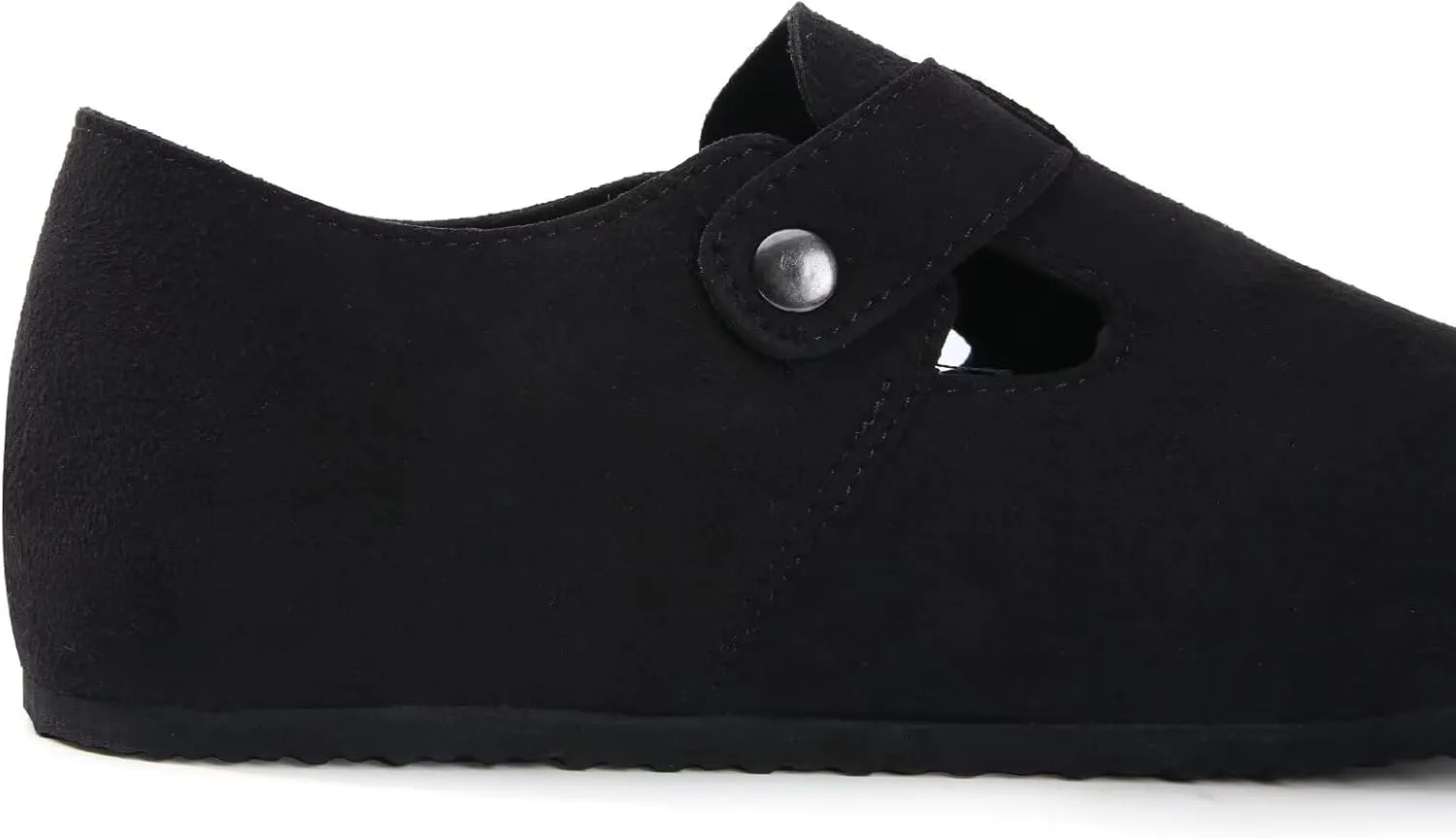 Torotto Womens Clogs Cork Footbed Suede Slippers Arch Support Potato Shoes with Adjustable Buckle