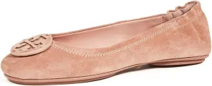 Tory Burch Women's Suede Minnie Travel Ballet Flats