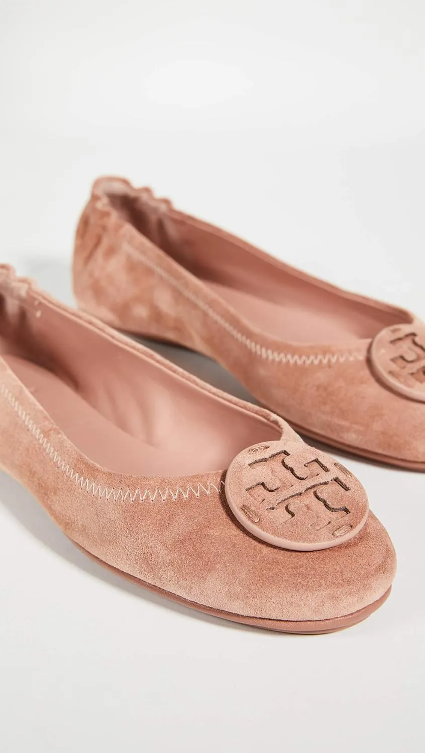Tory Burch Women's Suede Minnie Travel Ballet Flats