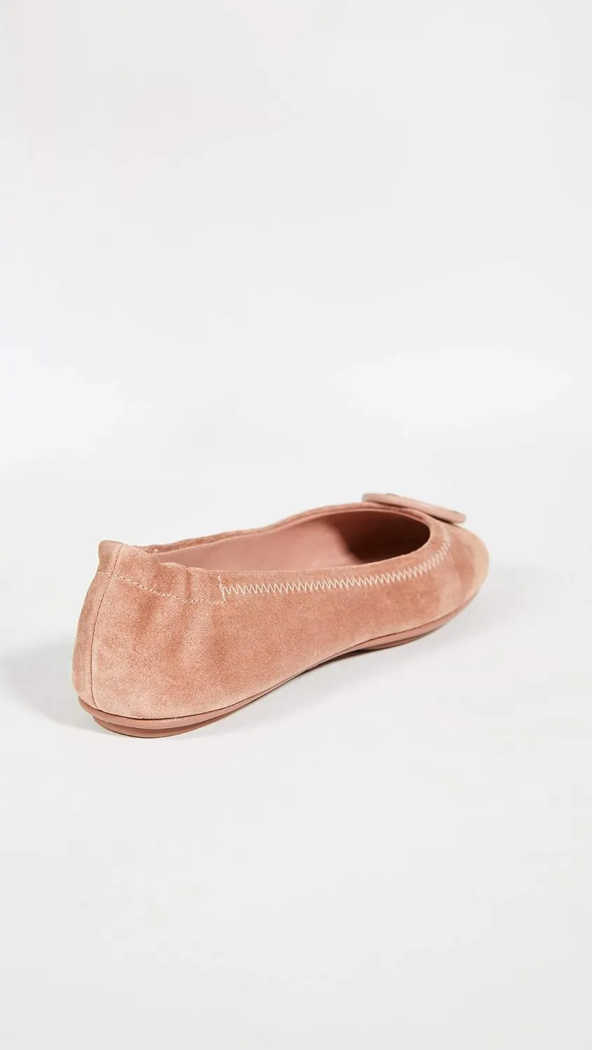 Tory Burch Women's Suede Minnie Travel Ballet Flats
