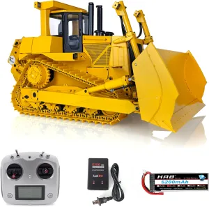 TOUCAN RC HOBBY 1/14 Metal Hydraulic RC Bulldozer DXR2 I6S Radio Sound Pump ESC Motor JDM-98