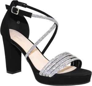 TRENDSUP Women's Hi-Chunk High Heel Pump Sandals