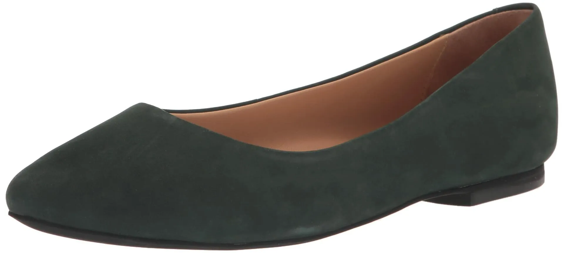 Trotters Women's Estee Ballet Flat, Dark Green Nubuck, 7.5 X-Wide
