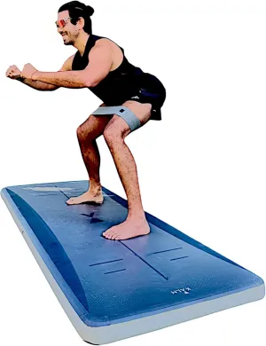 Tumble Track Mat for Beach Yoga, Outdoor Gymnastics | Inflatable and Portable Air Tumbling Mat | Outdoor Fitness Mat Sand Free Board Workout Equipment | Yoga on the Beach Exercise Air Mat